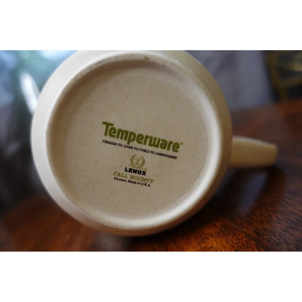 Lenox Temperware Fall‎ Bounty Creamer Pitcher Vintage Fruit Pattern Made in USA